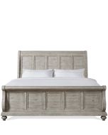 Riverside Furniture Hailey King Sleigh Bed in Pebble