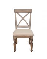 Aberdeen X-Back Side Chair with Upholstered seat Set of 2  Ridgewood
