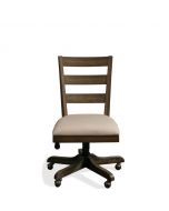 Riverside Furniture Perspectives Brushed Acacia Wood back Upholstered Desk Chair