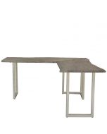 Riverside Furniture Waverly Sandblasted Gray L  Shape Desk