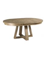 Kincaid Plank Road 50 Inch Extendable Button Round Dining Table in Sand Finish
