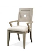 Riverside Furniture Cascade Dovetail Upholstered Wood Back Arm Chair Set of 2