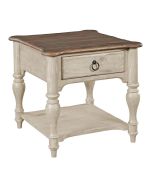 Kincaid Weatherford- Cornsilk End Table in white
