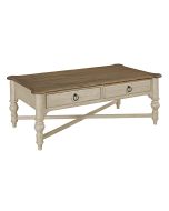 Kincaid Weatherford- Cornsilk Cocktail Table in white