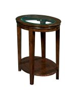Kincaid Elise Oval End Table in brown