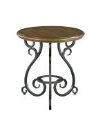 Kincaid Portolone Accent Table w/ Metal Base  in brown