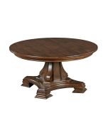 Kincaid Portolone Round Pedestal Cocktail Table in brown
