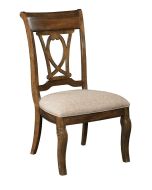Kincaid Portolone Harp Back Side Chair in brown