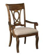 Kincaid Portolone Harp Back Arm Chair in brown