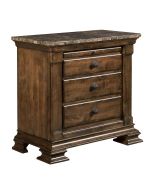 Kincaid Portolone Bachelor's Chest w/ Marble Top in brown