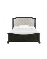Magnussen Furniture Bellamy Sleigh Bed with Shaped Footboard in Peppercorn