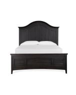 Magnussen Furniture Westley Falls Arched Bed with Regular Rails in Graphite