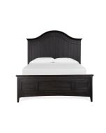Magnussen Furniture Westley Falls Arched Bed with Storage Rails in Graphite
