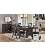 A-America Bremerton 60 Inch Extendable Warm Gray Trestle Rectangular Dining Table
