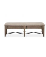 Magnussen Furniture Paxton Place Bench with Upholstered Seat in Dovetail Grey