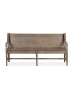 Magnussen Furniture Paxton Place Bench with Back in Dovetail Grey