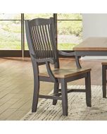 A-America Port Townsend Slatback Dining Arm Side Chair Set of 2