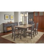 A-America Port Townsend Brushed Nickel 68'' Extendable Trestle Dining Table
