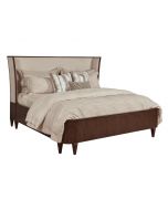 American Drew Vantage Walnut Veneers Morris Upholstered Bed