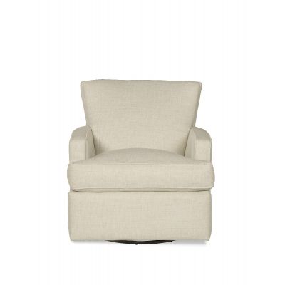 Lozzby Modern White Swivel Glider Chair