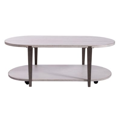 Liberty Furniture Sterling Oval Cocktail Table in White
