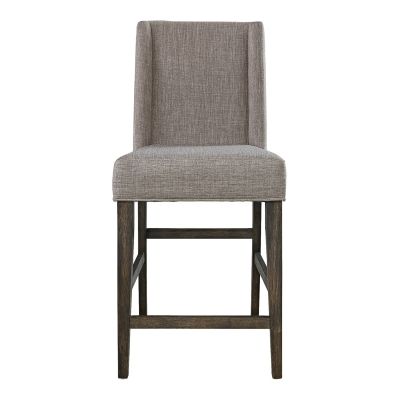 Liberty Furniture Double Bridge Upholstered Counter Chair in Dark Chestnut