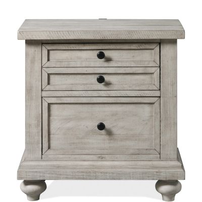 Riverside Furniture Hailey Two Drawer Nightstand  in Pebble