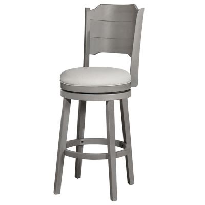 Clarion Swivel Bar Stool in Distressed Gray