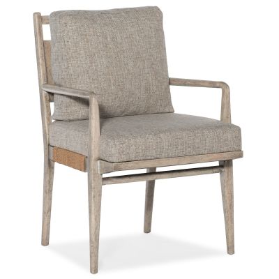 Hooker American Life Amani Upholstered Arm Chair in Light Wood