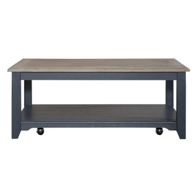 Liberty Furniture Summerville Rectangular Cocktail Table in Navy