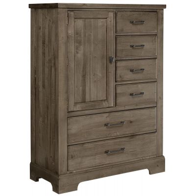 Artisan & Post Cool Rustic Six Drawer with 1 Door Standing Chest in Stone Grey