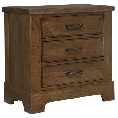 Artisan & Post Cool Rustic Three Drawer Nightstand in Amber