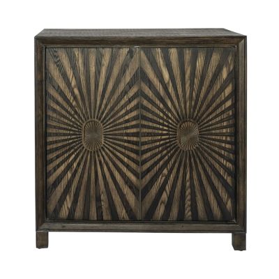 Liberty Furniture Chaucer Two Door Wine Accent Cabinet in Aged Whiskey