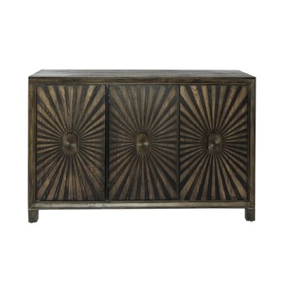 Liberty Furniture Chaucer Three Door Accent Cabinet in Aged Whiskey