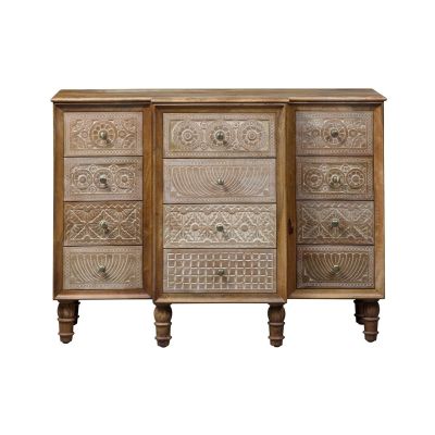Liberty Furniture Montrose Twelve Drawer Accent Cabinet in Weathered Honey