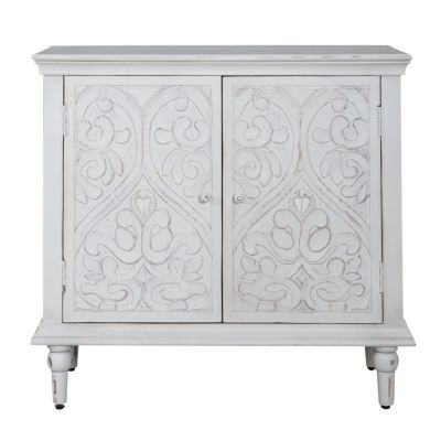 Liberty Furniture French Quarter Two Door Accent Cabinet in Chalky White