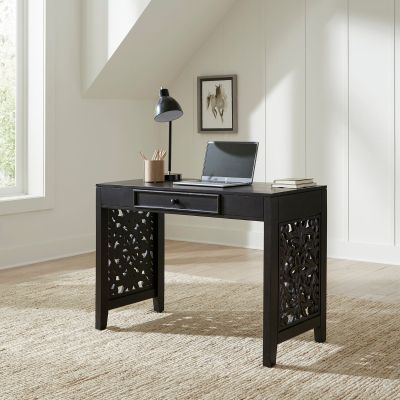 Liberty Furniture Trellis Lane Accent Writing Desk in Weathered Black