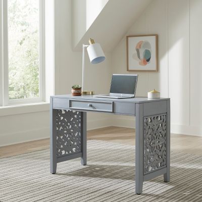 Liberty Furniture Trellis Lane Accent Writing Desk in Weathered Grey