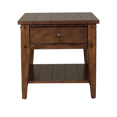 Liberty Furniture Lake House End Table in Brown