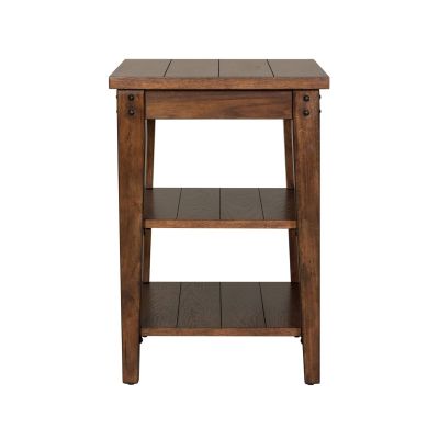 Liberty Furniture Lake House Three Tier Table in Brown