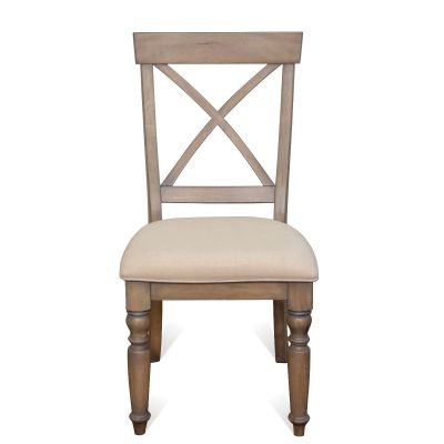 Aberdeen X-Back Side Chair with Upholstered seat Set of 2  Ridgewood
