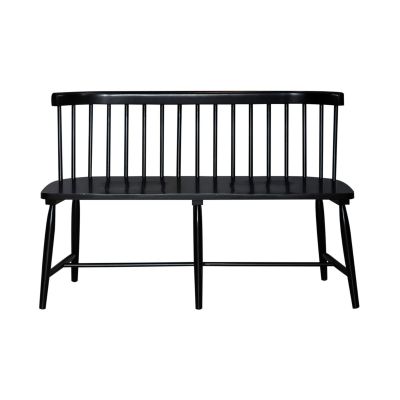 Liberty Furniture Capeside Cottage Spindle Back Dining Bench in Black