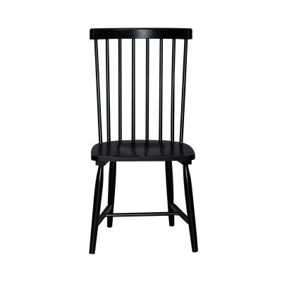 Liberty Furniture Capeside Cottage Spindle Back Side Chair in Black