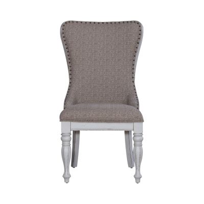 Liberty Furniture Magnolia Manor Uph Wing Back Side Chair in white