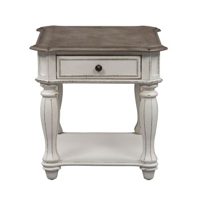 Liberty Furniture Magnolia Manor End Table in White