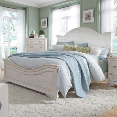 Liberty Furniture Bayside Panel Bed-Cal.King in Antique White 