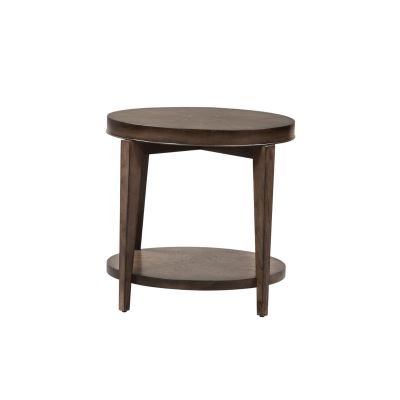 Liberty Furniture Penton Round End Table in Brown