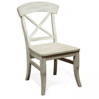 Riverside Furniture Regan Farmhouse white X Back Side Chair Set of 2