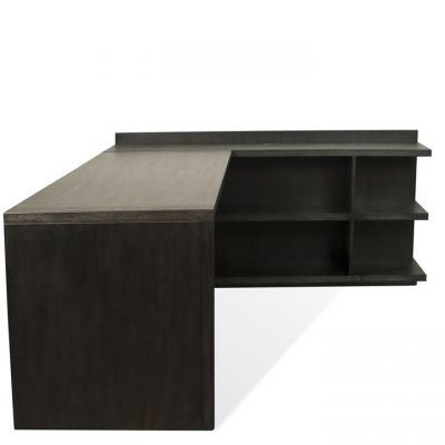 Riverside Furniture Perspectives Ebonized Acacia L Shape Desk