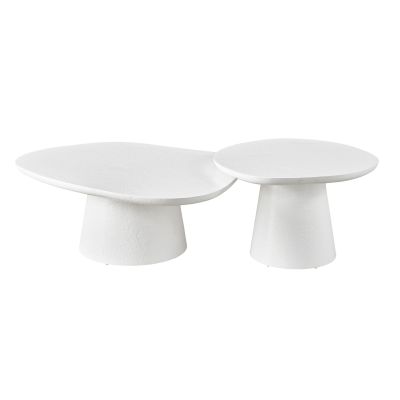 Universal Furniture Miranda Kerr Home Tranquility Nesting Cocktail Tables in Ivory